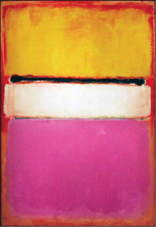 Марк Ротко «Белый центр (желтое, розовое и лиловое на розовом)» 205х141 см 1950