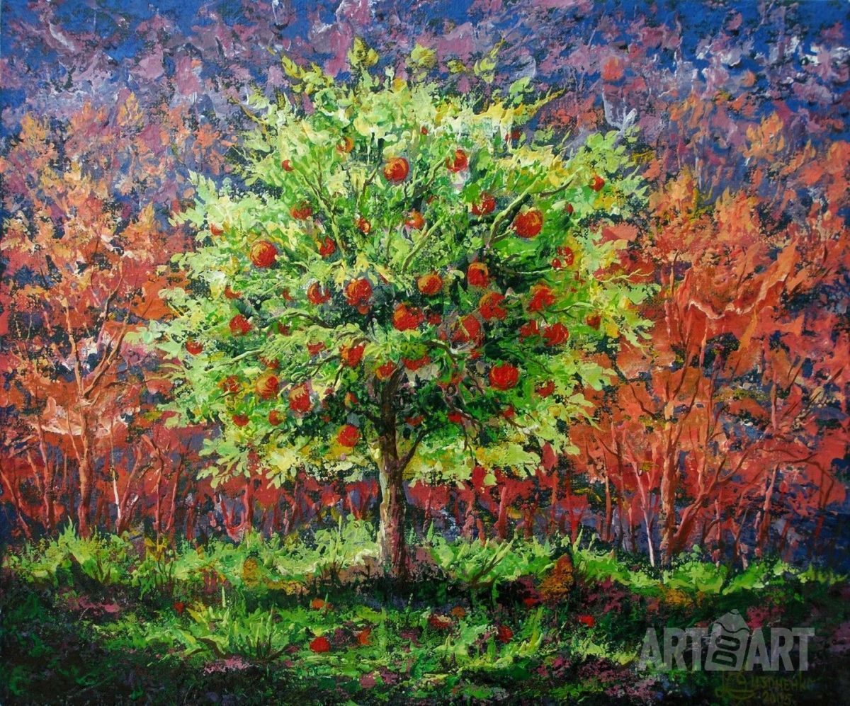 Картины Монэ яблочный сад