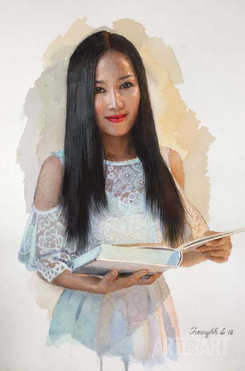 Красивый портрет азиатки Морозов. Картина женщина азиаты. Real asia