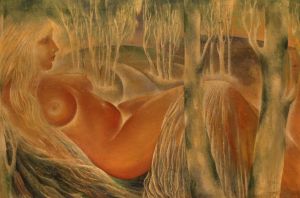 Painting, Nude (nudity) - Lesnaya-nimfa