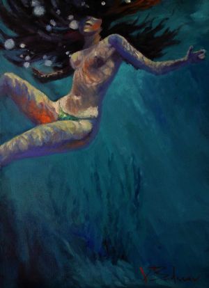 Painting, Nude (nudity) - Weightlessness 