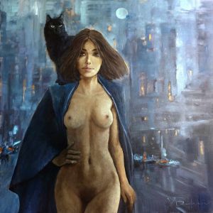 Painting, Nude (nudity) - Margarita. A walk