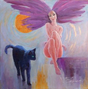 Painting, Nude (nudity) - Did you fly???