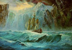 Painting, Seascape - lost World