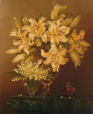 Painting, Still life - Последние цветы.