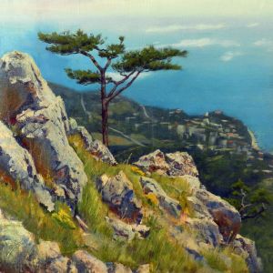 Painting, Landscape -  Mountain pine