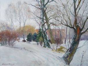 Painting, Landscape - 19-dekabrya-Aptekarskiy-Ogorod