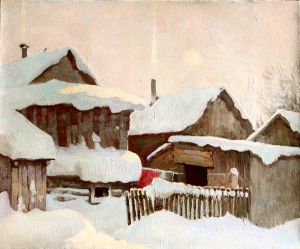 Painting, Landscape - Moroz-i-solnce