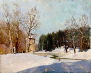 Painting, Landscape - Progulki-v-Pavlovske