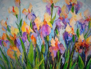 Painting, Impressionism - Iris