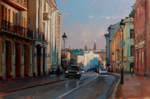 Painting, City landscape - To the center on Bolshaya Nikitskaya