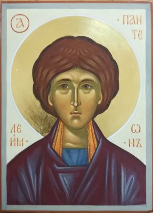 Painting, Religious genre - Svyatoy-velikomuchenik-i-celitel-Panteleimon