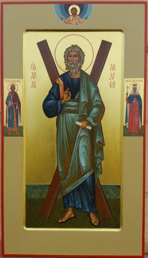 Painting, Religious genre - Svyatoy-apostol-Andrey-s-predstoyashchimi
