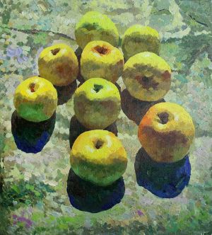 Painting, Still life - Apples