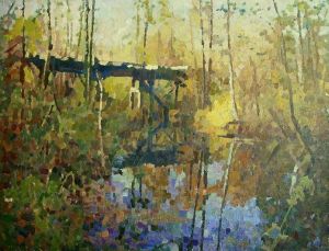 Painting, Landscape - Old bridge