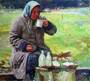 Painting, Genre painting - Torgovlya