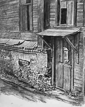 Graphics, Charcoal - Old courtyards 13