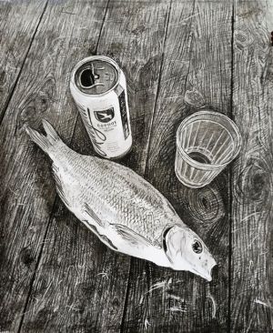 Graphics, Charcoal - My fish