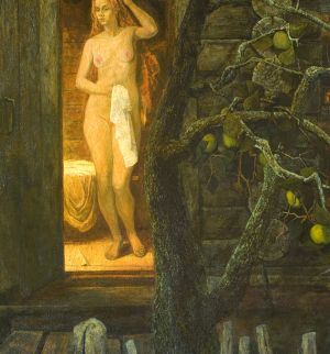 Painting, Nude (nudity) - Drevo-jizni