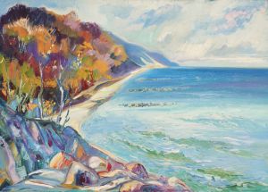 Painting, Seascape - Bereg-v-Otradnom