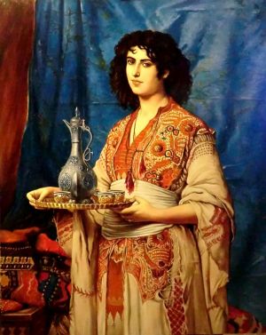 Painting, Genre painting - Turkish coffee (cooked with Dubuf)