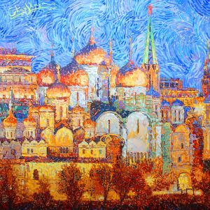 Painting, Impressionism - Sobory-Moskovskogo-kremlya