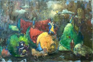 Painting, Still life - Tanec-pod-lunoy