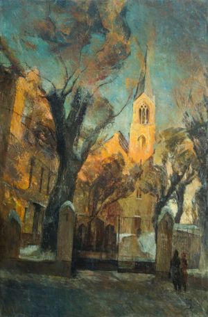 Painting, Romanticism - «Starosadsky winter.»