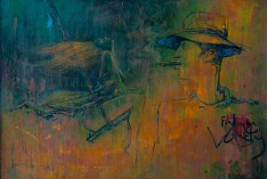 Painting, Expressionism - Oranjevyy-miraj