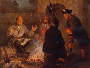 Painting, Historical genre - Nochnye-straji-XVIII-vek
