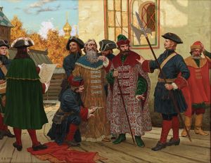 Painting, Realism - Na-ulicah-staroy-Moskvy-XVIII-vek