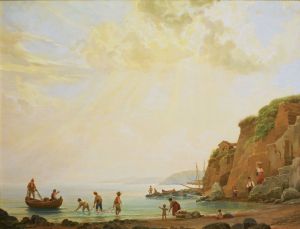Painting, Seascape - Na-beregu-morya