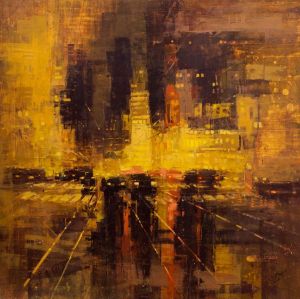 Painting, City landscape - Urban Jungle. Vol 17. Immersed in Light