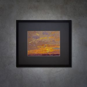 Painting, Landscape - Summer sunset