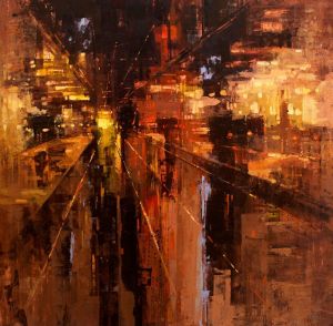 Painting, Abstractionism - Urban Jungle. Vol. 15. Moscow in Red