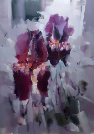 Painting, Still life - Irises