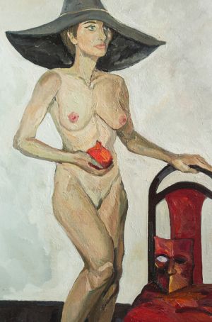 Painting, Realism - Devushka-s-granatom