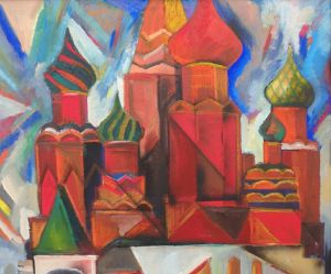 Painting, City landscape - Moskva-870