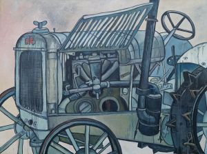 Painting, Symbolism - Traktor-STZ 