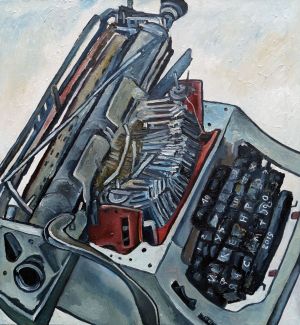 Painting, Realism - Typewriter «Ufa»