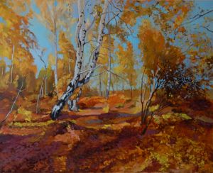 Painting, Landscape - Osenniy-okolok