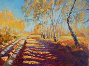 Painting, Landscape - Osennyaya-doroga