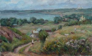 Painting, Landscape - Pleshcheevo-ozero-Pereslavl