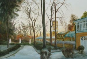 Graphics, Landscape - Derevya-v-dekabre