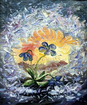 Painting, Expressionism - Evening flowering.