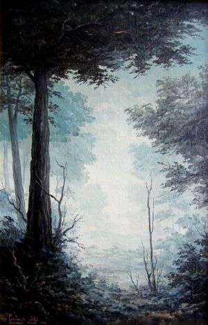 Painting, Landscape - Morning mist.