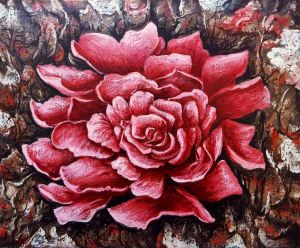 Painting, Still life - Rose.
