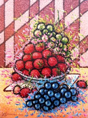 Painting, Surrealism - Strawberry.