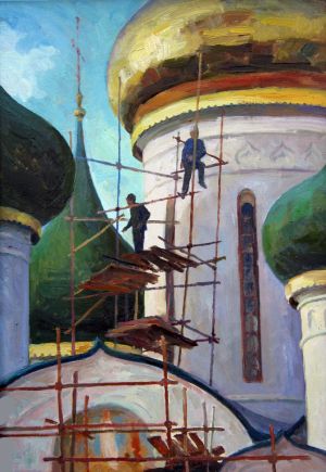 Painting, Realism - Suzdal-Restavratory