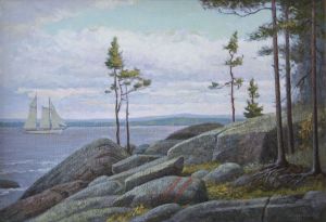 Painting, Landscape - Skalistyy-bereg